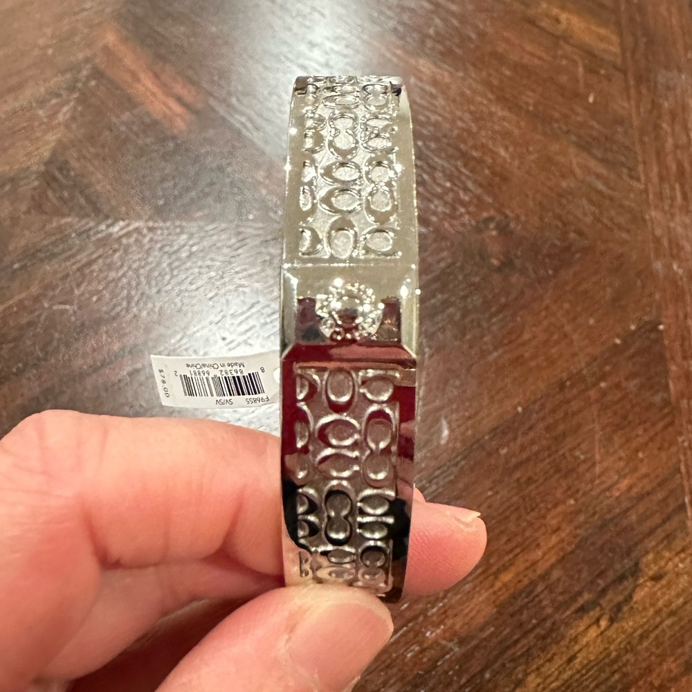 Silver color coach bracelet nwt